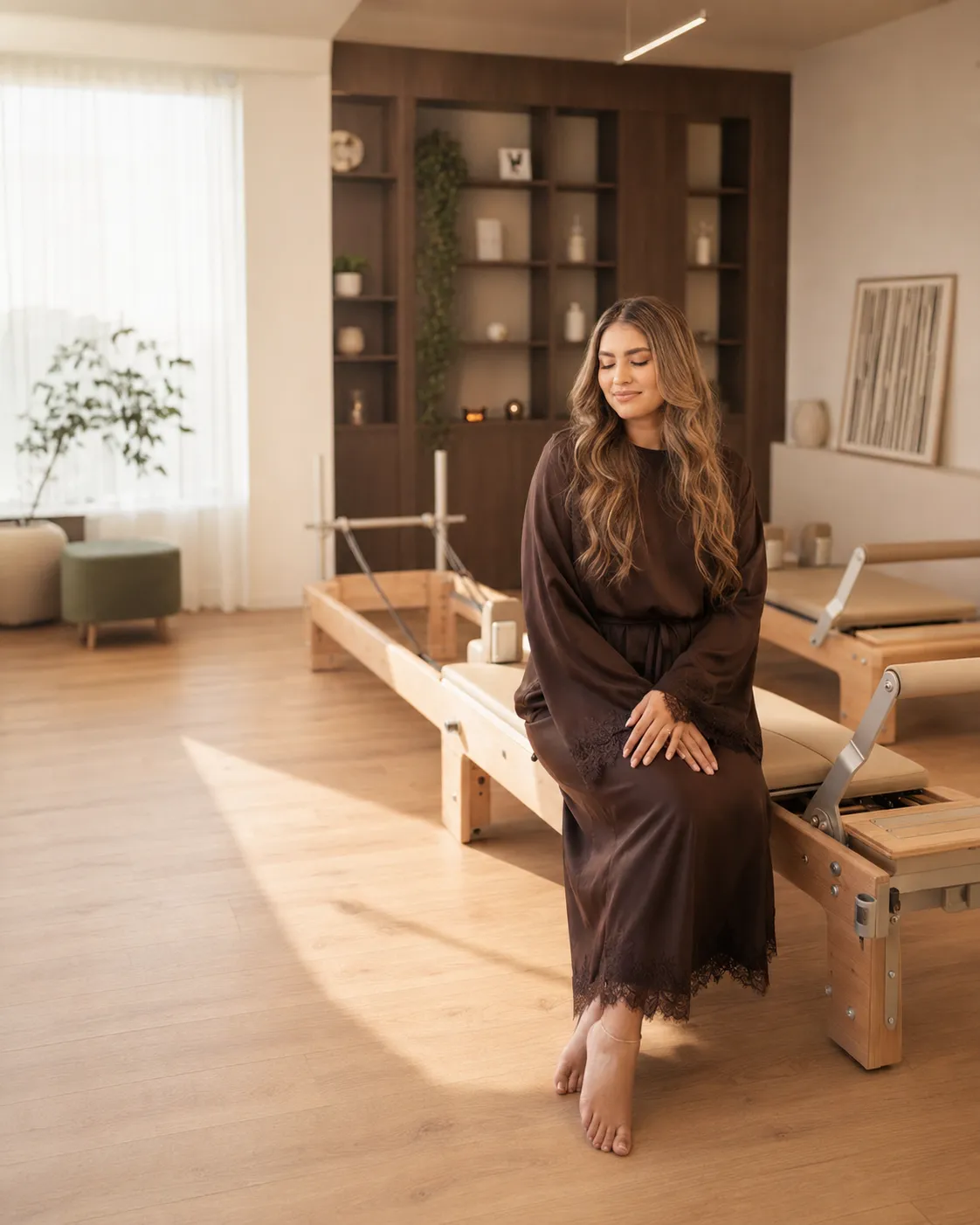 Sesiune de Pilates pe reformer la Roots Pilates Studio